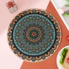 Americano retro redondo bowl mat nórdico ins viento aislante a prueba de agua a prueba de aceite creativo europeo hogar comedor mat té mat Item Picture